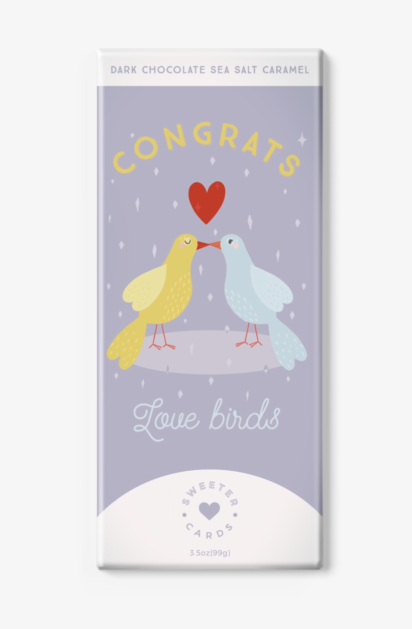 Congrats, Love Birds<br>sea Salt Caramel Dark Chocolate - Picture Frame, transparent png download