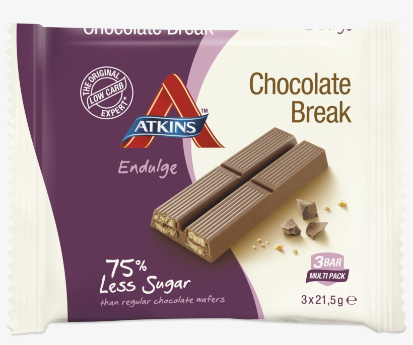 Chocolate Break Bar - Atkins Chocolate Break, transparent png download