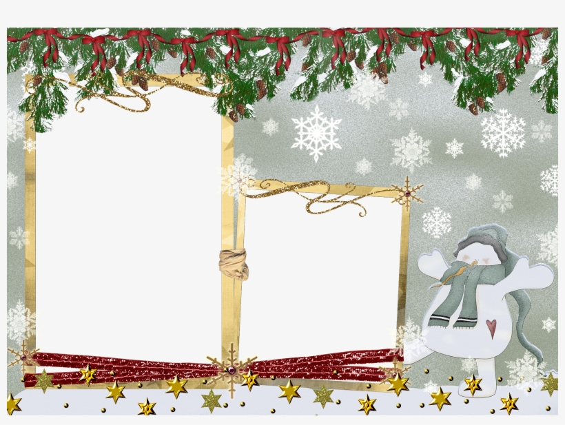 Frames Png Mix - Christmas Two Photo Frame, transparent png download