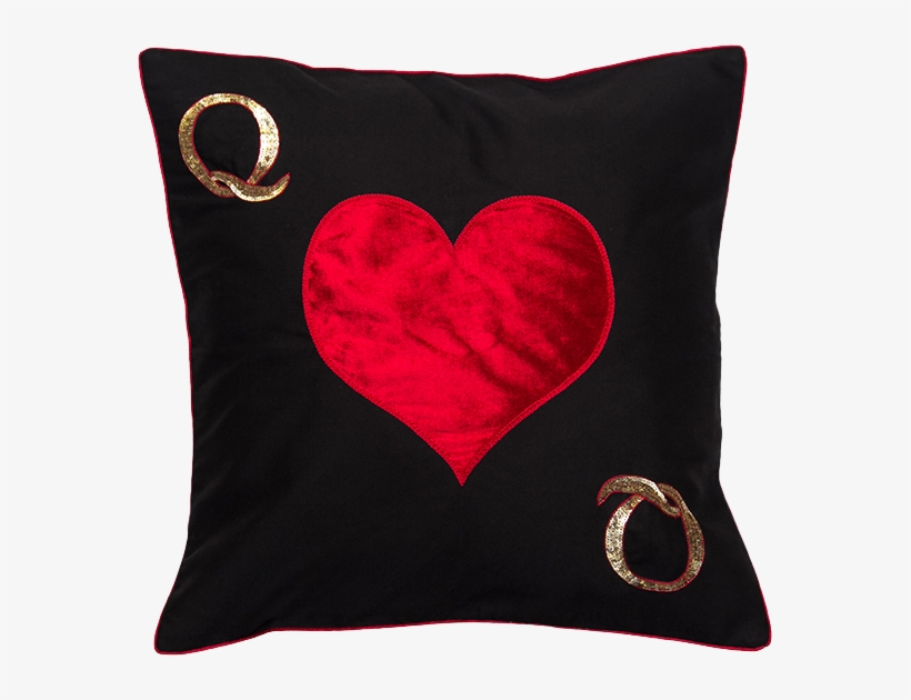 Queen Of Hearts Cushion Cover - Cushion, transparent png download