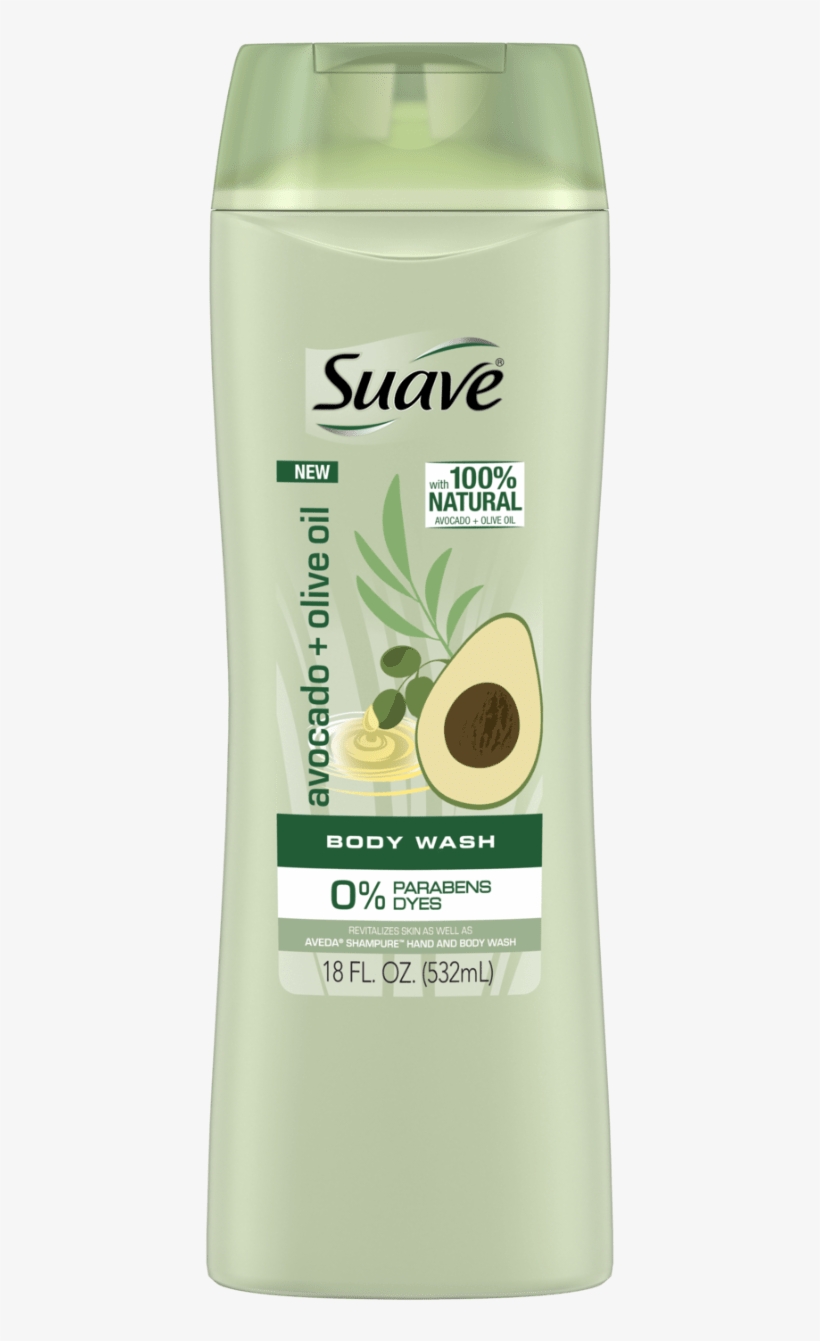 Avocado Olive Oil Body Wash Suave - Suave, transparent png download