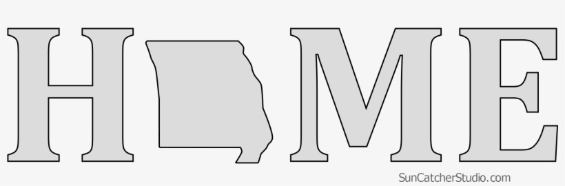Missouri Home Stencil Pattern Shape State Clip Art - Number, transparent png download