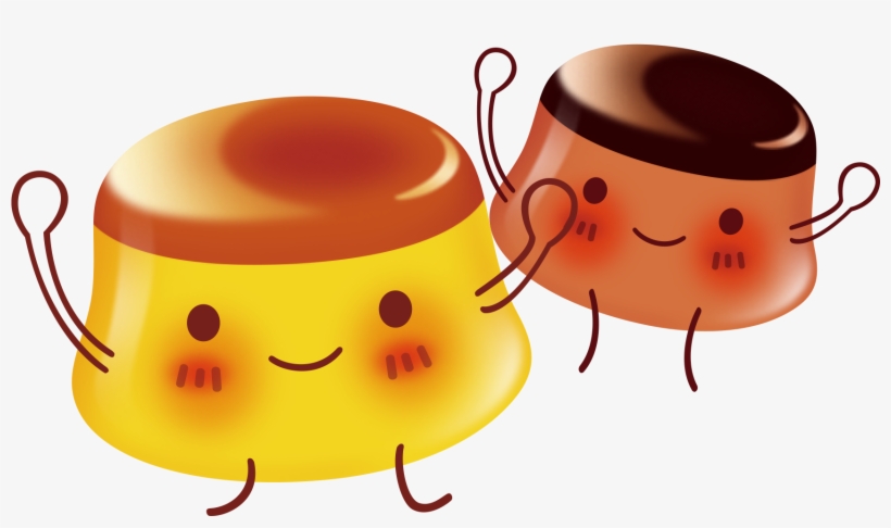 Picture Freeuse Library Gelatin Dessert Nata De Coco - Pudding Character Cute, transparent png download