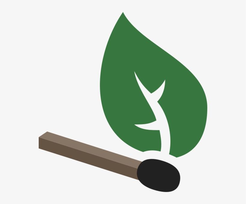A Match With A Leaf Appearing From Its Head In The - Earth Strike, transparent png download