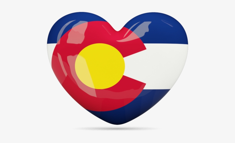 Http Www Freeflagicons Com Country United States - Colorado Flag In A Heart Png, transparent png download