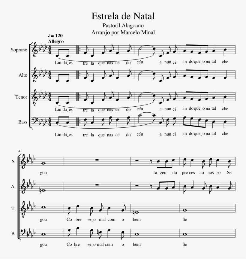 Estrela De Natal - Deep Is Your Love Horn Sheet, transparent png download