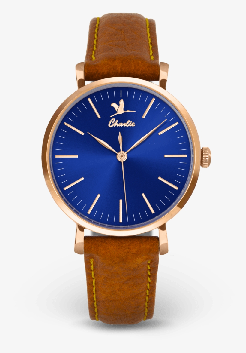 La Sully Gold Rose Blue Watch French Man Charlie Watch - Orologio Cluse Uomo Prezzo, transparent png download