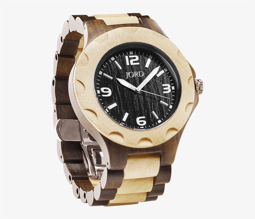 Jord Sully Black & Maple Watch - Analog Watch, transparent png download