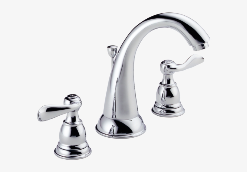 Two Handle Widespread Bathroom Faucet - Delta Windemere Faucet, transparent png download
