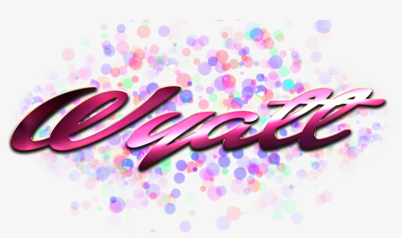 Wyatt Name Logo Bokeh Png - Hannah Name, transparent png download