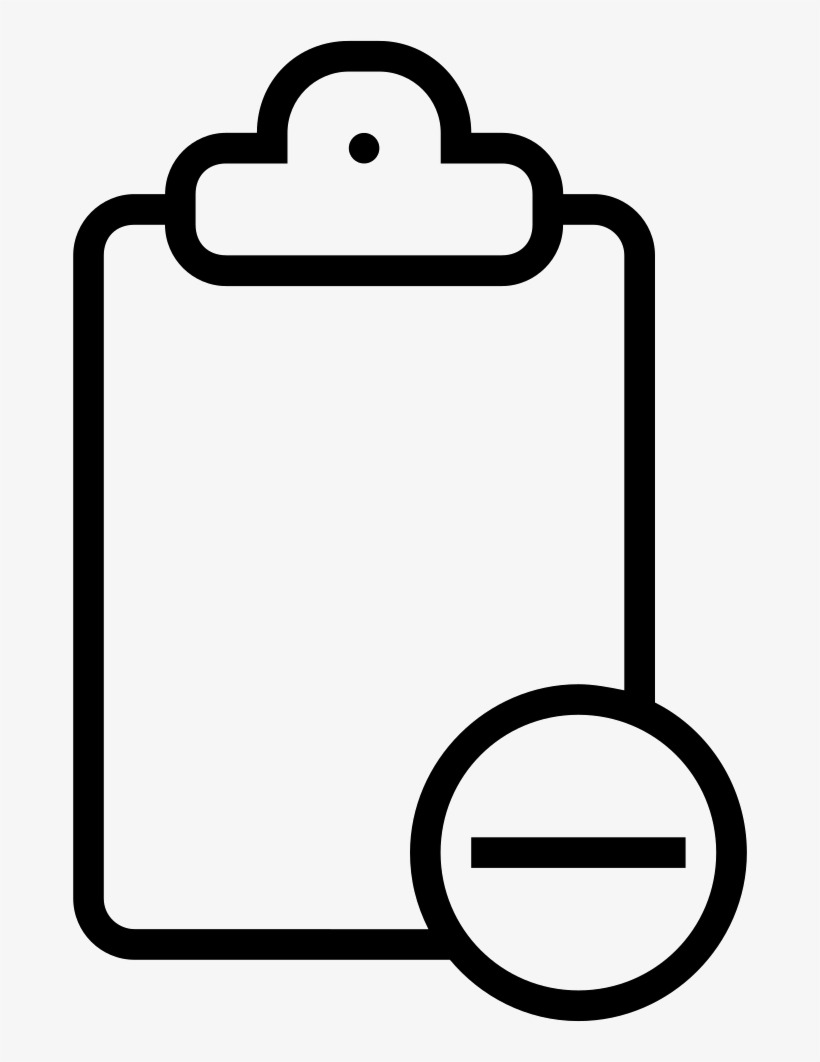Remove Clipboard Content Outlined Interface Symbol - Estratégia Icon, transparent png download