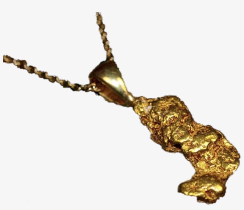 Uniquely Shaped Gold Nugget Pendant - Locket, transparent png download