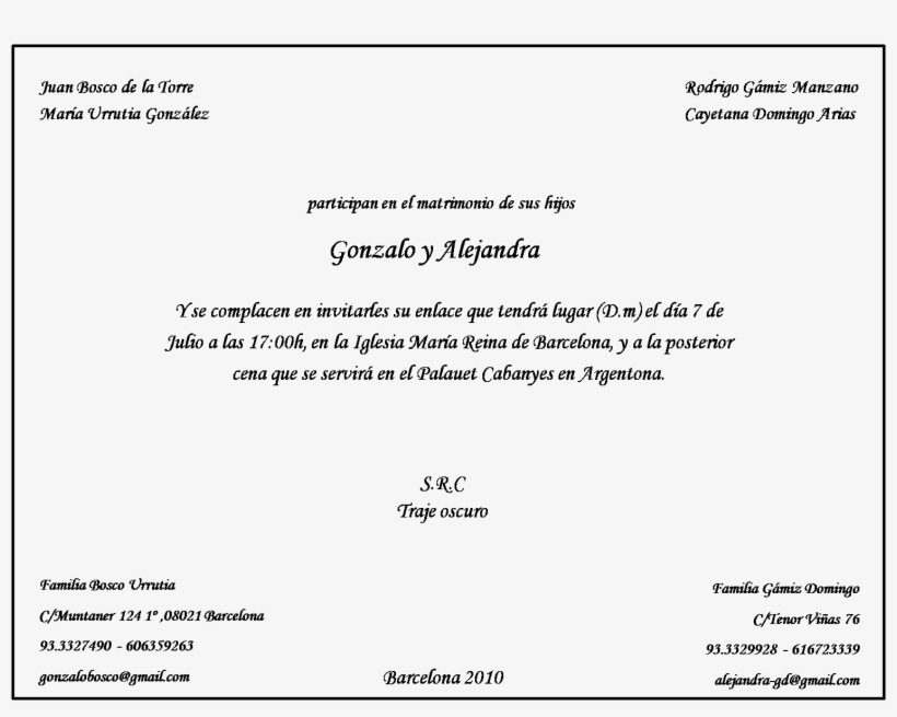 Invitaciones De Boda Aspectos De Diseño Y Formales - Invitaciones De Boda Protocolo, transparent png download