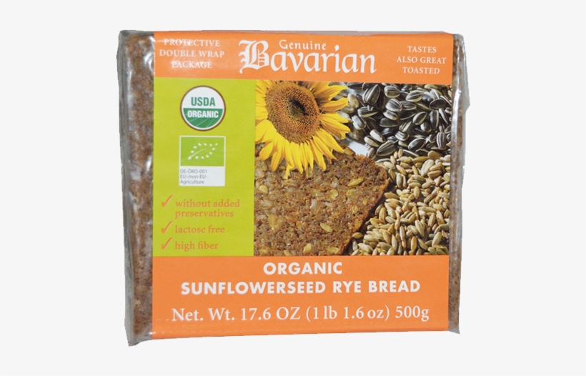 Bavarian, Pan De Centeno Y Semilla De Girasol Integral - Sunflower, transparent png download