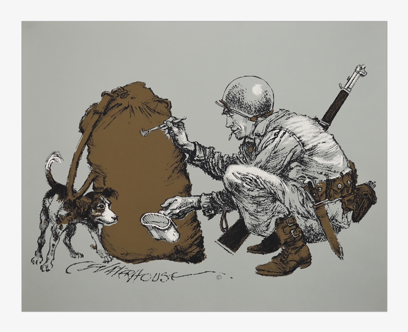 "m1 Garand And Seabag" Waterhouse Print - Illustration, transparent png download