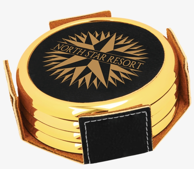 Gold Rose And Heart Lantern - Drink Coaster, transparent png download