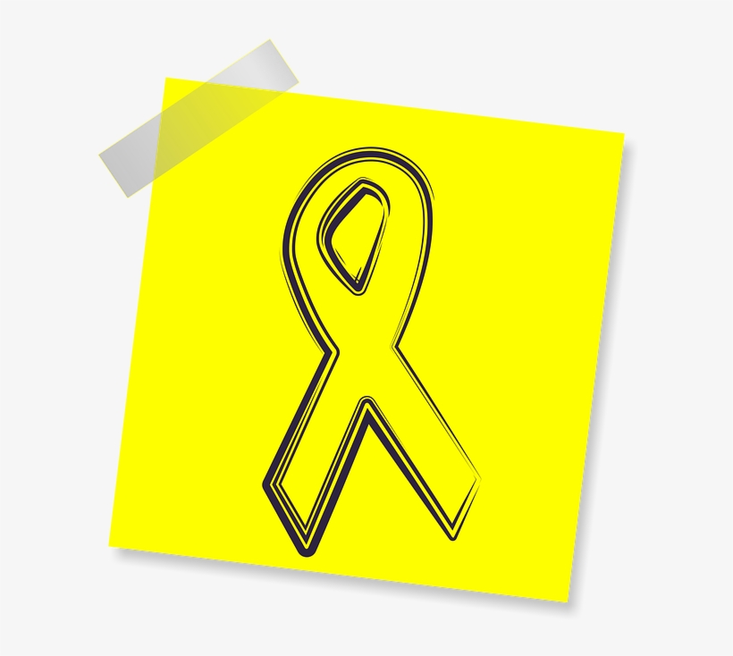 Ribbon, Icon, Yellow Sticker, Note, Post Note - Sign, transparent png download