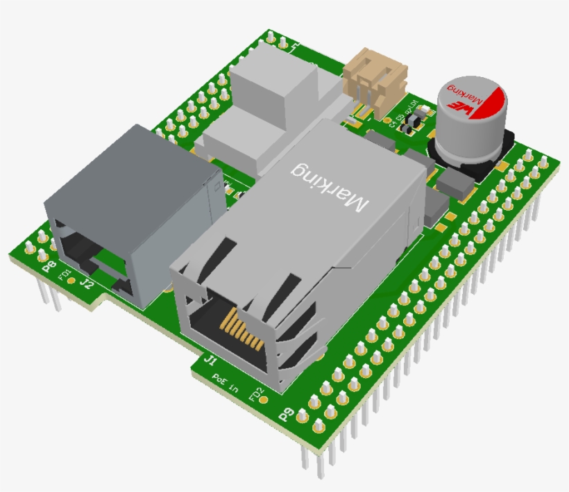 Power Over Ethernet Cape For The Beaglebone - Floor Plan, transparent png download