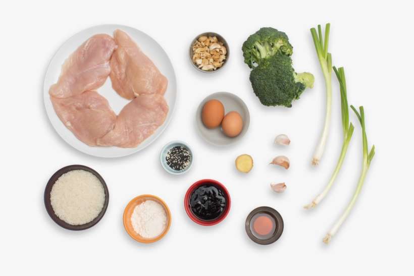 Sweet Soy Chicken With Broccoli & Cashew Fried Rice - Broccoli, transparent png download