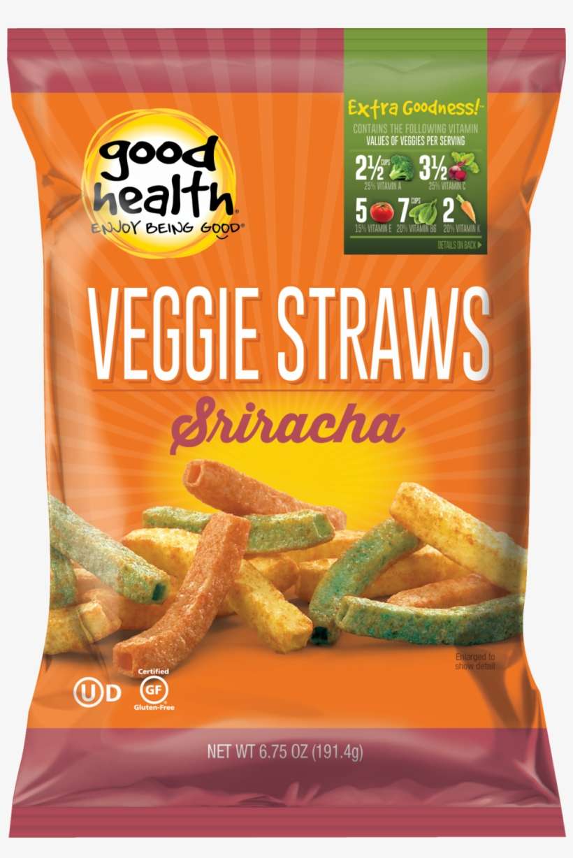 Veggiestraws Sriracha Pc C 6 75oz-01 - Good Health Veggie Straws Sriracha, transparent png download