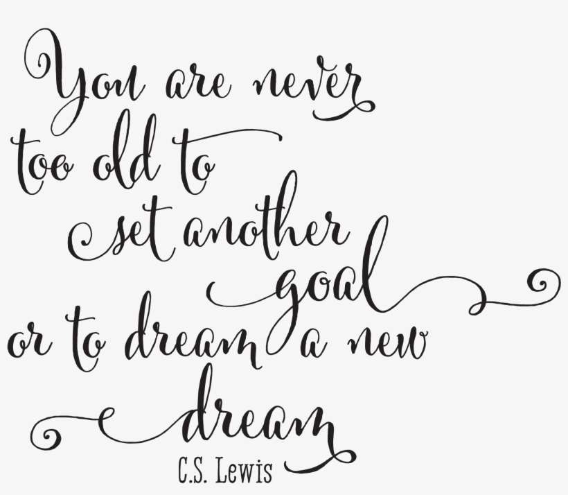 Never Too Old Wall Quotes™ Decal - Calligraphy, transparent png download