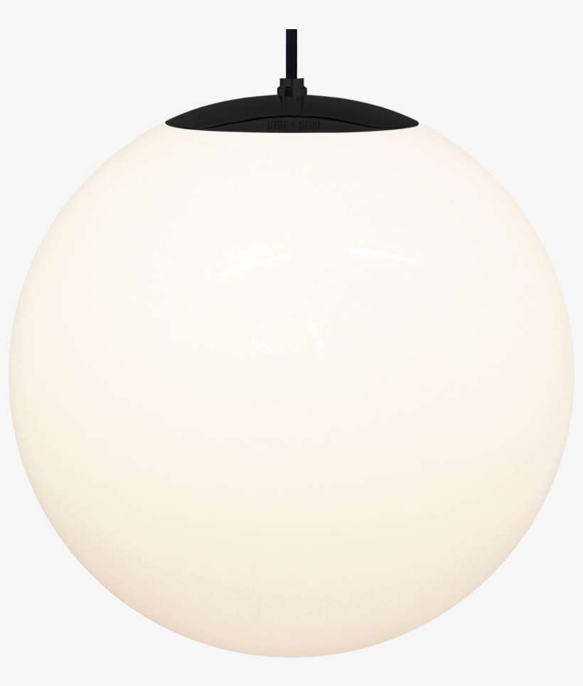 Opal Globe Anhänger Schwarz Schwarz 500mm - Lampshade, transparent png download