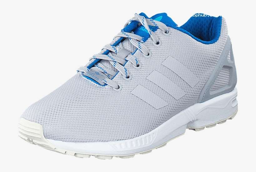 Adidas Originals Zx Flux Lgh Solid Grey/shock Blue - Adidas Originals, transparent png download