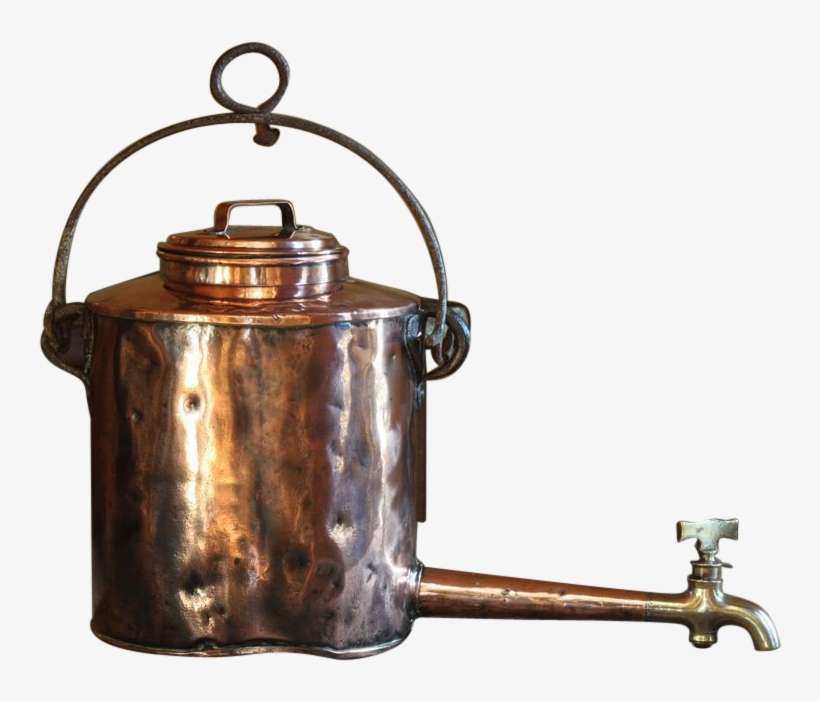 Antique Georgian English Copper Hot Water Kettle Pot - Teapot, transparent png download