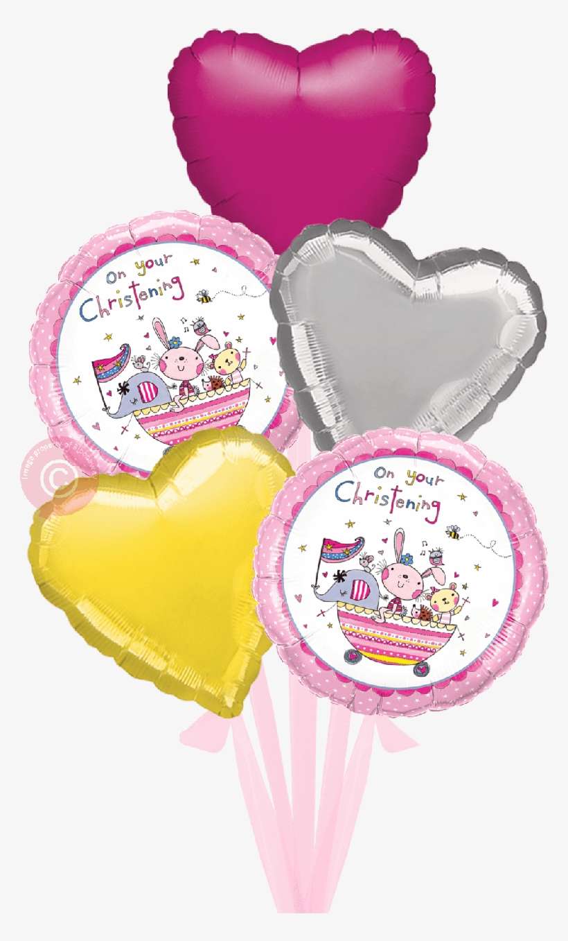 Re On Your Christening Pink Big Bouquet - Heart, transparent png download