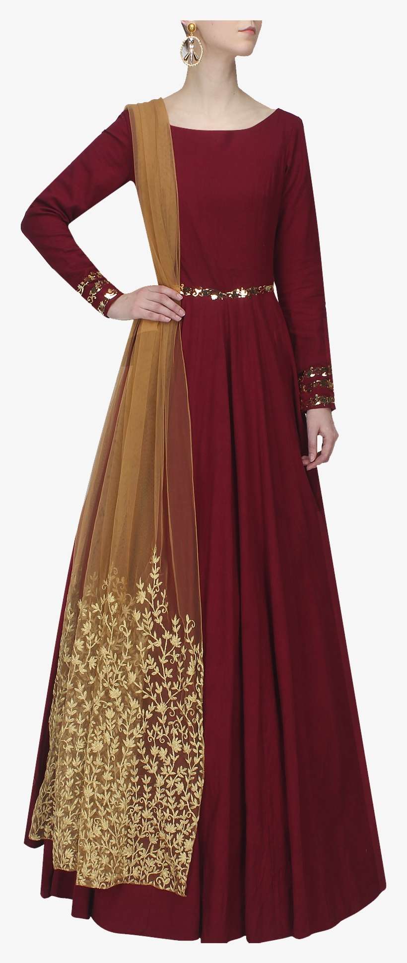 #perniaspopupshop #nikhilthampi #classy #eveningwear - Long Dress In Cotton, transparent png download