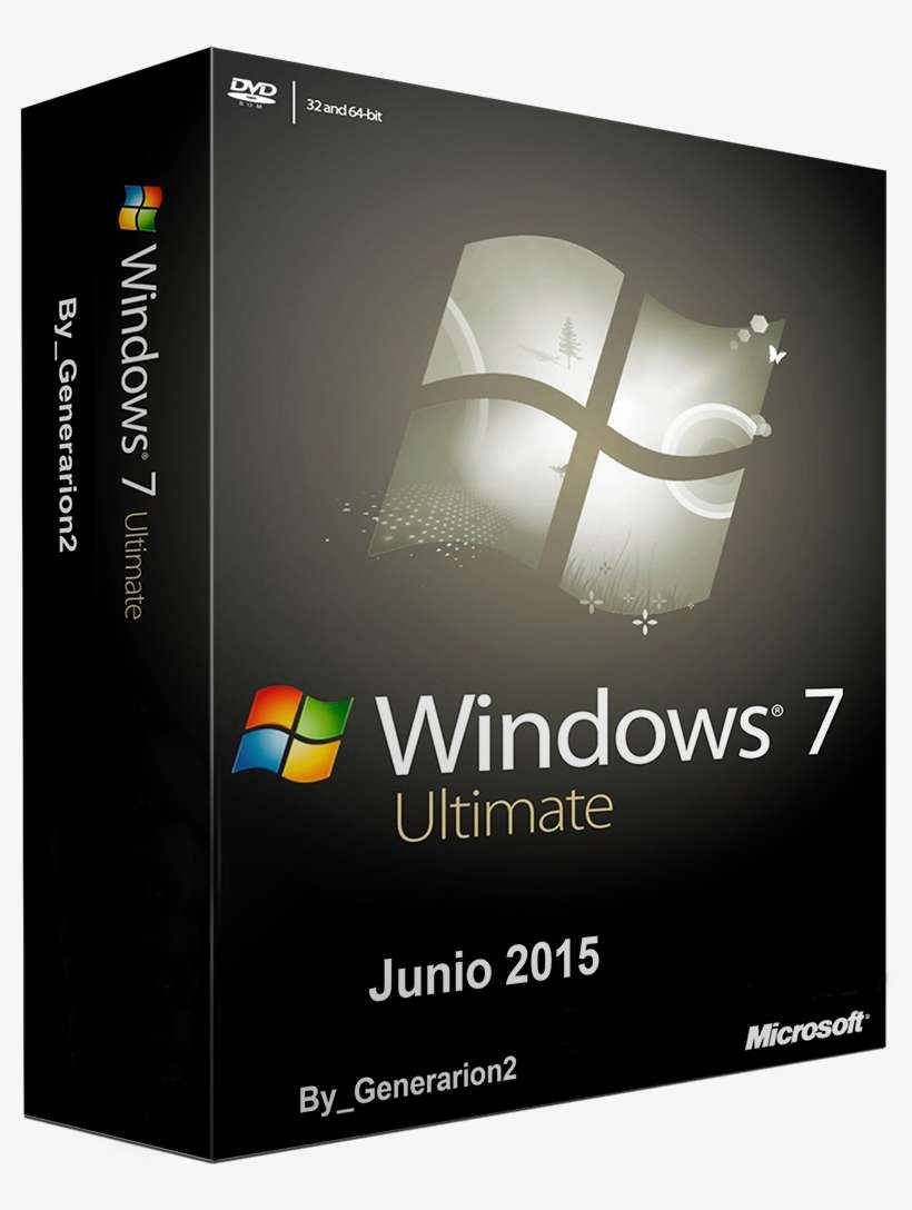 Dual Boot Vista X32 Windows 7 X64 Updates - Windows 7 Ultimate Cover, transparent png download