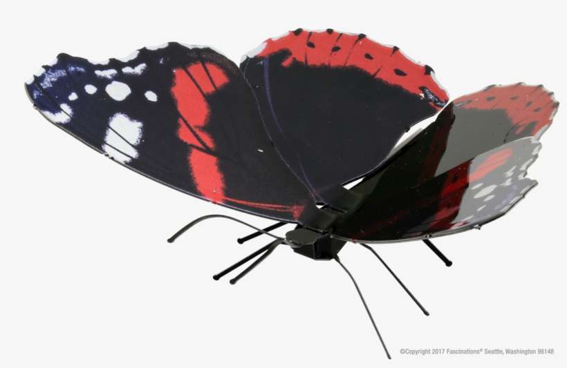 Metal Earth 3d Laser Cut Model Kit Butterfly - Schmetterling Admiral Png, transparent png download
