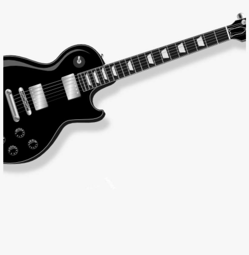 Free Guitar Clipart Black Guitar Clip Art Free Vector - Guitar Clip Art, transparent png download