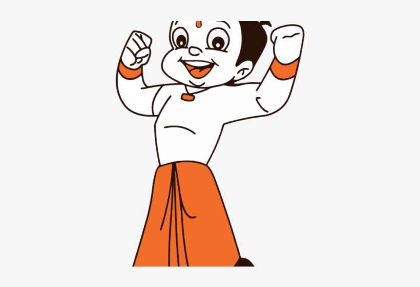 Original - Chota Bheem Black And White, transparent png download