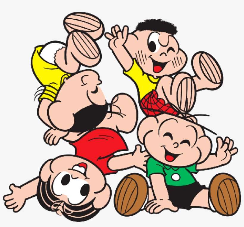 Monica Playing With Friend - Minus Turma Da Monica, transparent png download