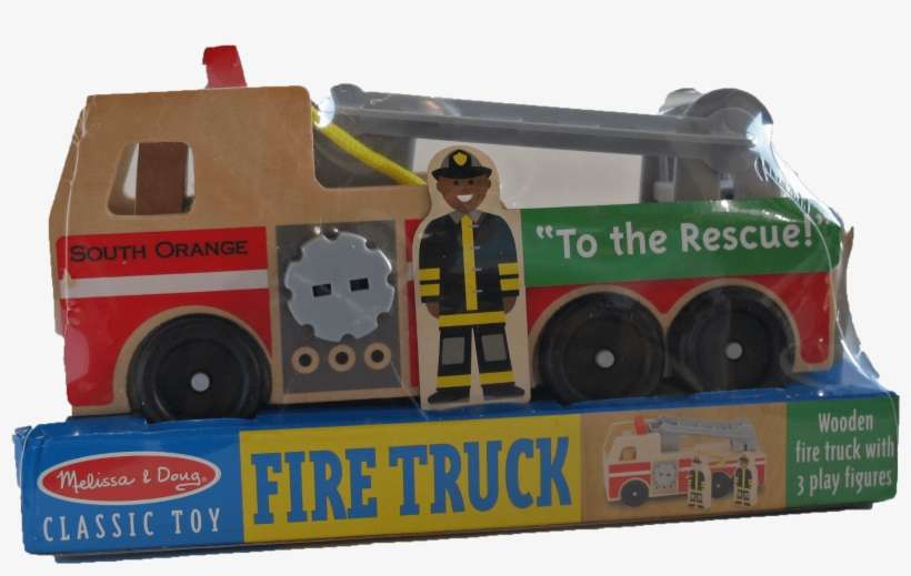 Customized South Orange Fire Truck Melissa & Doug - Toy Vehicle, transparent png download