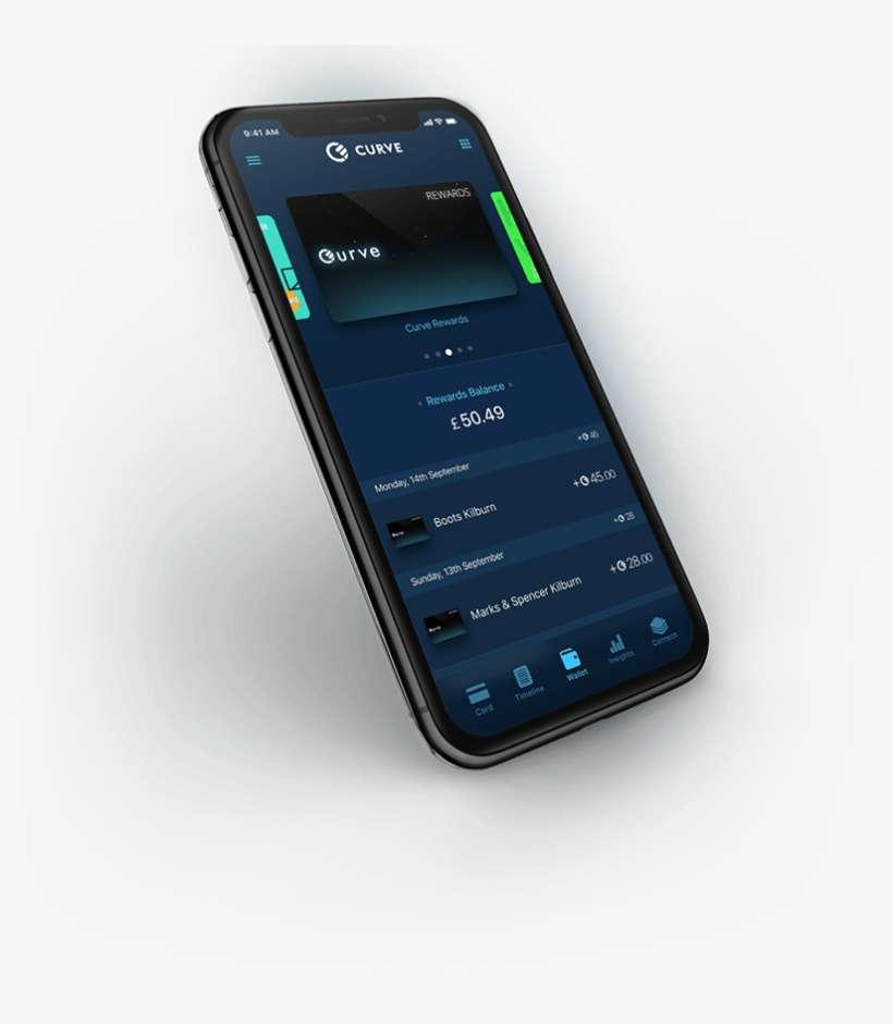 Mobile Phone Displaying The Curve Rewards View - Samsung Galaxy, transparent png download
