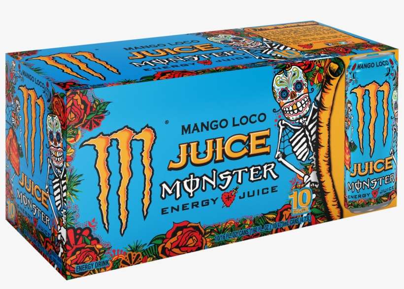 Monster Juice Mango Loco 16oz 10 Pk - Box, transparent png download
