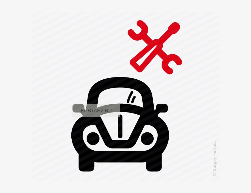 Vector Icon Of Car And Tools - Car Icon, transparent png download