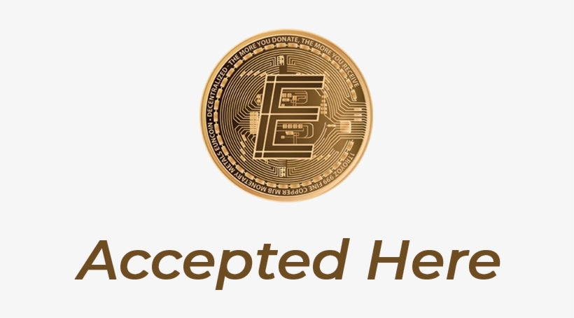 Gold Accept Here - Coin, transparent png download