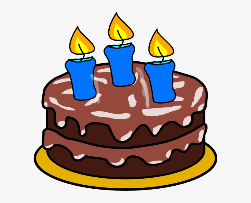 Clip Royalty Free Library Advent Wreath Clipart Free - Three Candles On A Cake, transparent png download