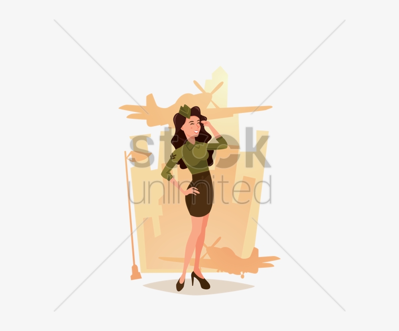 Air Hostess V矢量图形 - Illustration, transparent png download