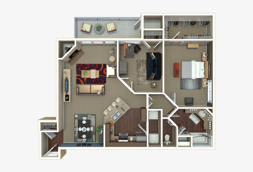 Georgetown Apartment Homes - Floor Plan, transparent png download