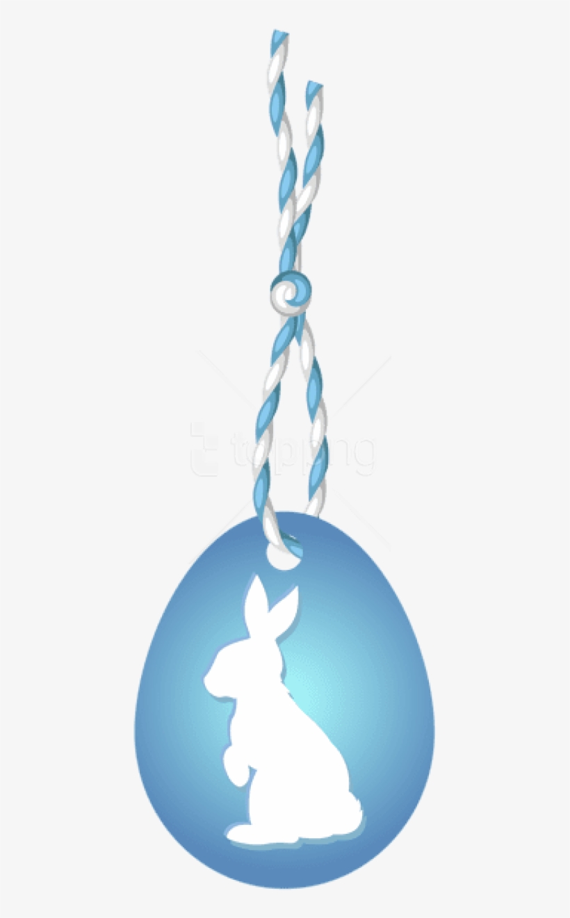 Free Png Download Blue Easter Hanging Egg With Bunny - Hanging Easter Egg Png, transparent png download