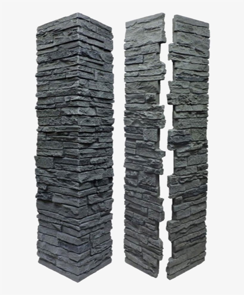 Faux Slatestone Deck Post Covers - Post Covers, transparent png download