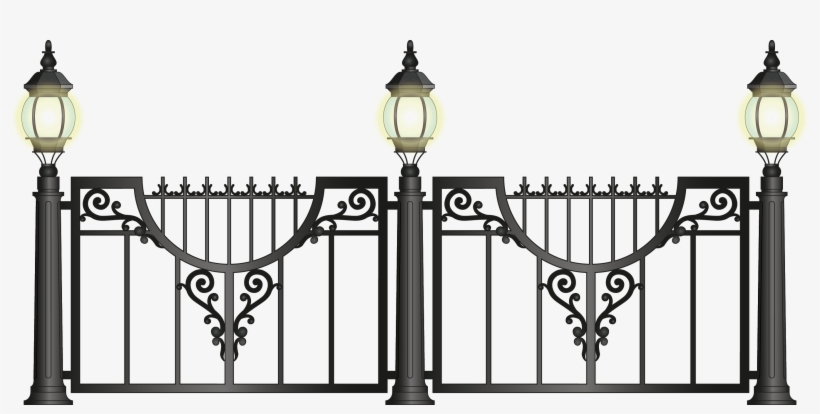 Jpg Transparent Download Street Light Fence Lantern - Fence Light Clipart, transparent png download
