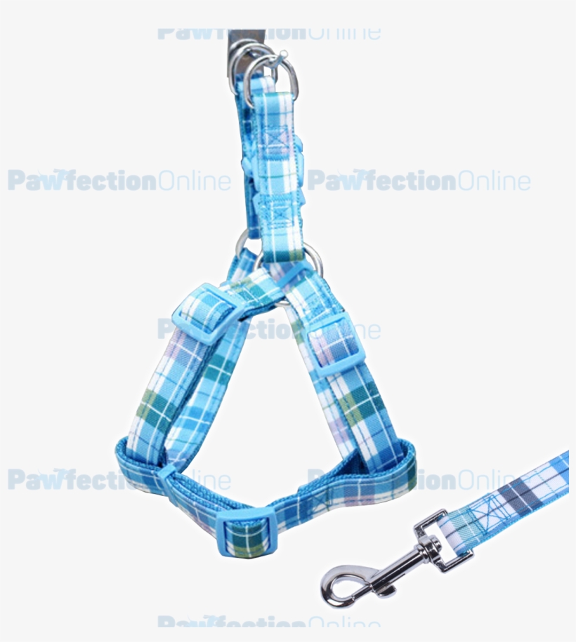 Step In Dog Harness And Leash Set - Plaid, transparent png download