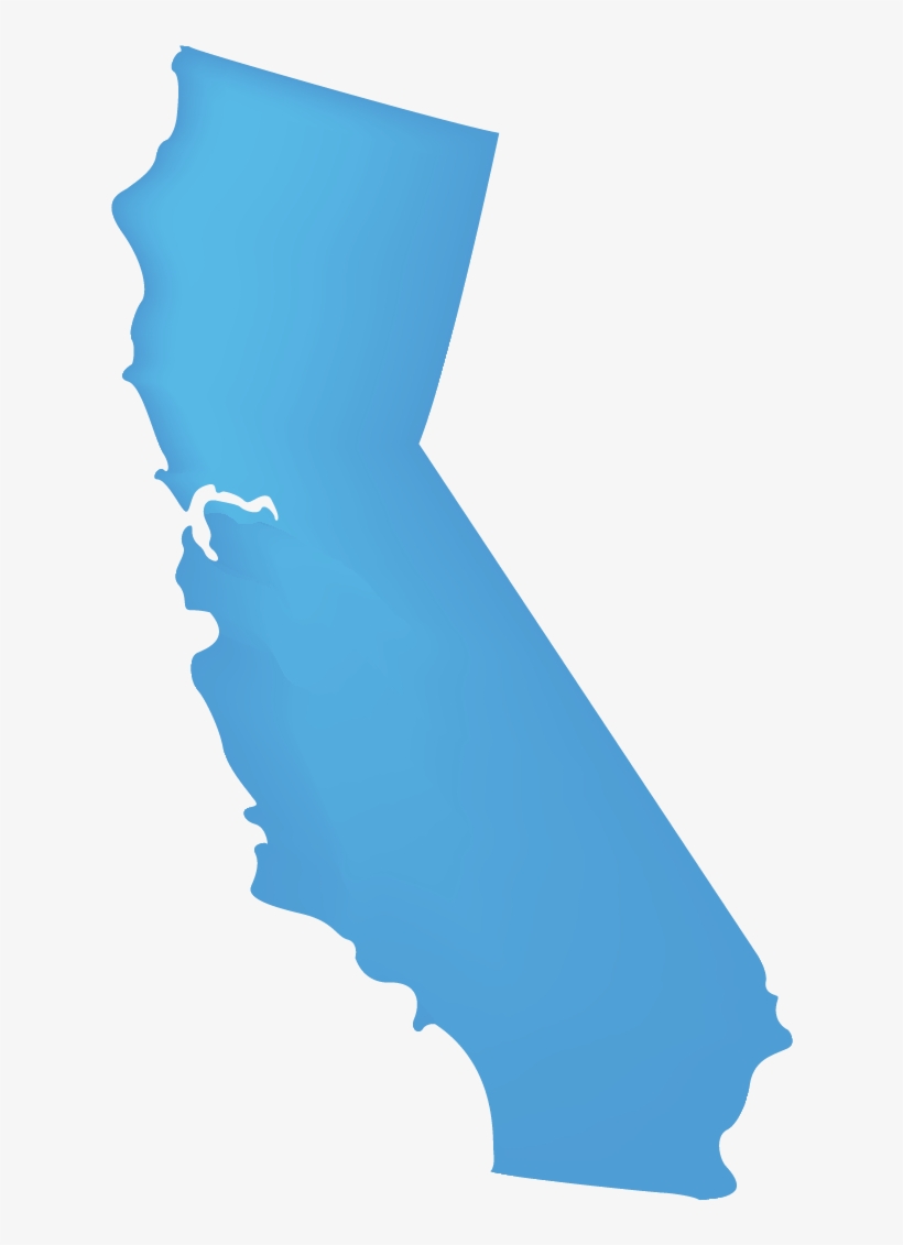 California Golden Dreams - California State Outline Blue, transparent png download
