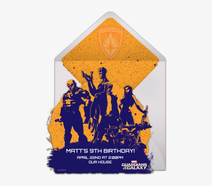 Gotg Group Silhouette Online Invitation - Guardians Of The Galaxy, transparent png download