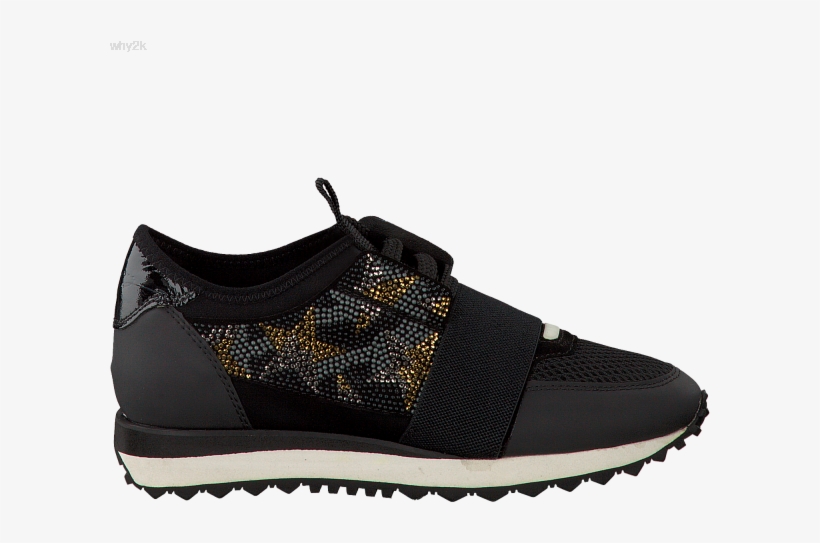 Black Lola Cruz Sneakers Deportivo Brillo Estrellas - Hiking Shoe, transparent png download